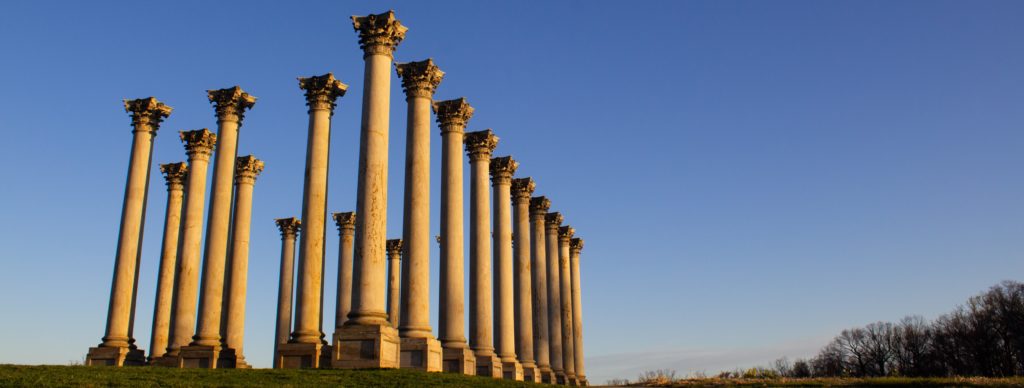 FONA Field Notes banner of capitol columns at sunrise