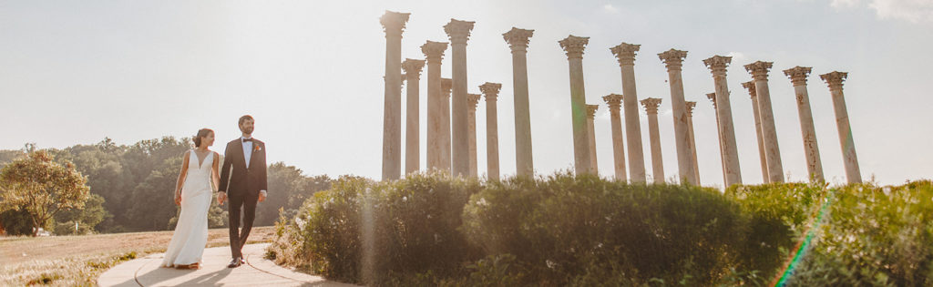 FONA Field Notes banner of wedding couple at capitol columns