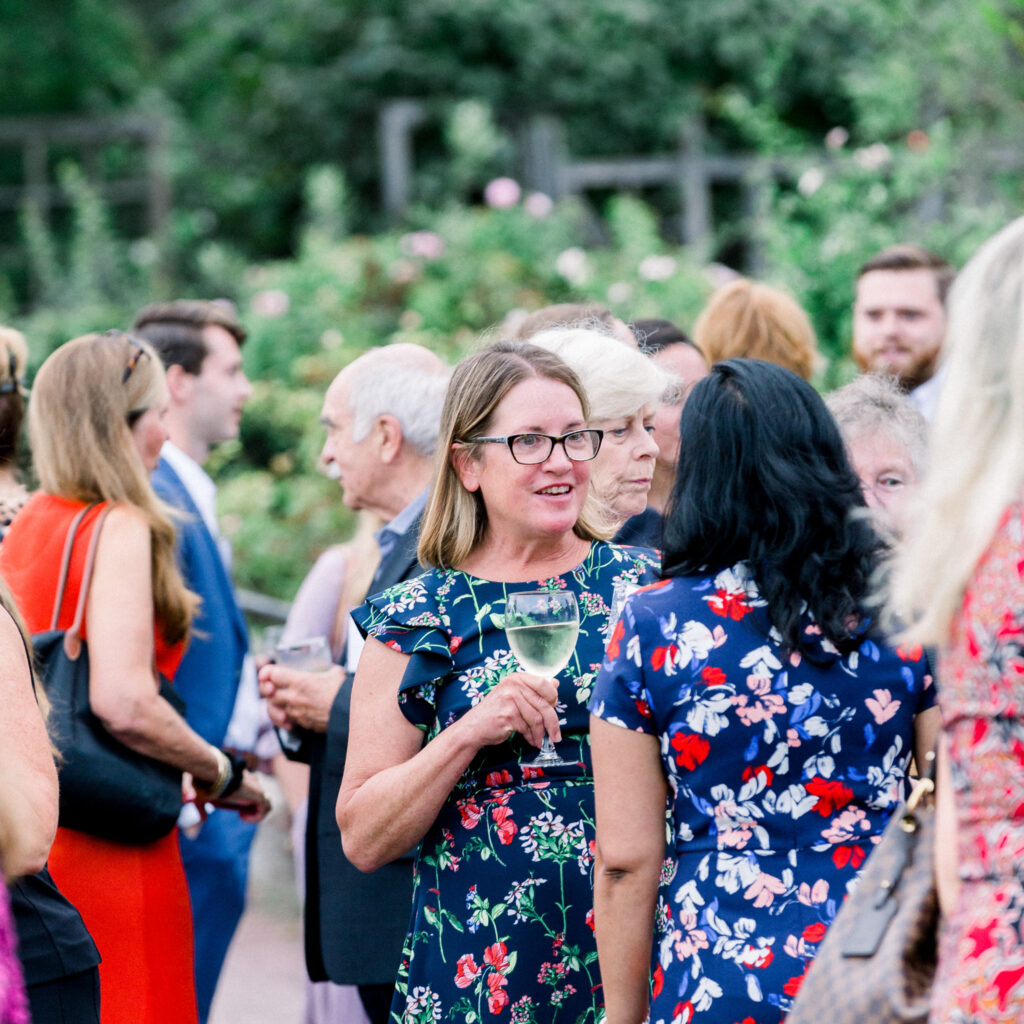 solstice soiree guests at cocktail hour