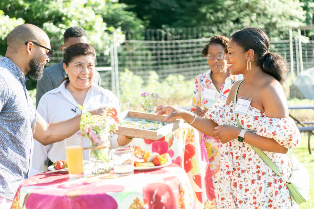 cocktail hour for the washington youth garden 50th anniversary evening benefit