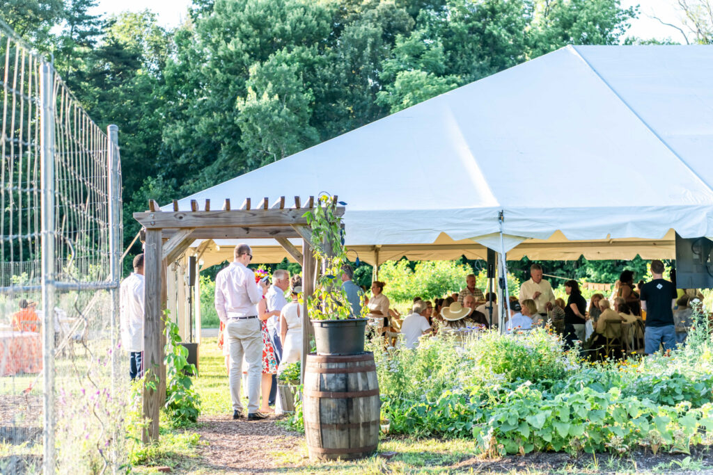 dinner tent at the washington youth garden 50th anniversary evening benefit