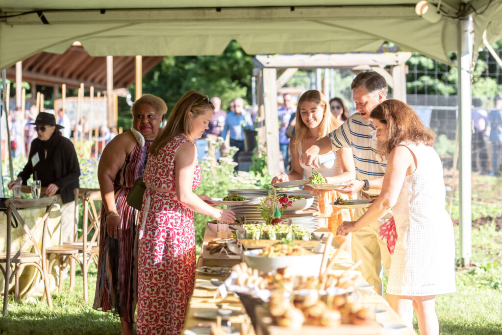 dinner tent at the washington youth garden 50th anniversary evening benefit