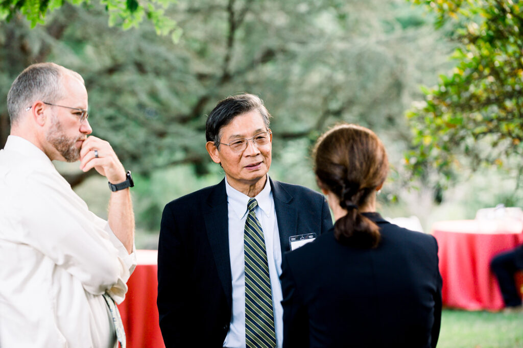 USNA and USDA staff talking to each other at the Dinner Under the Stars