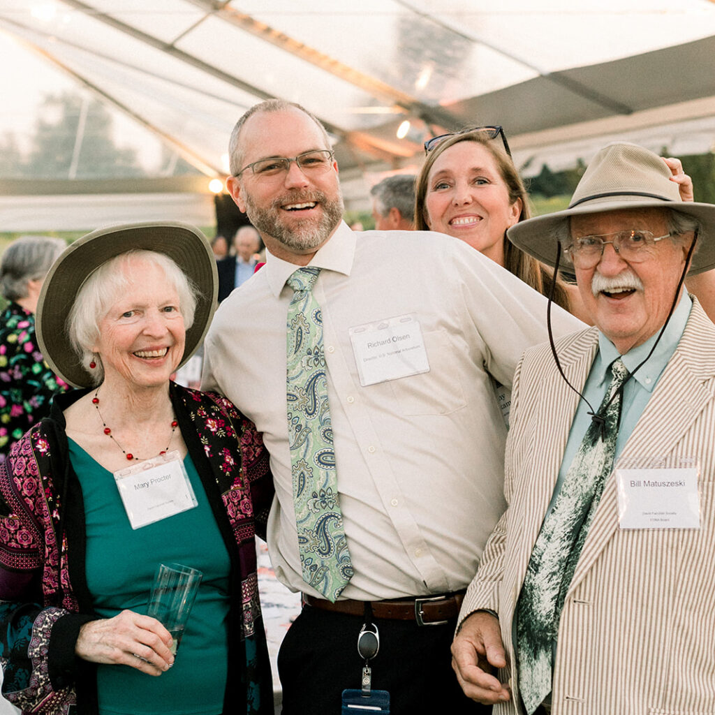 dinner under the stars guests with Dr. Richard T. Olsen
