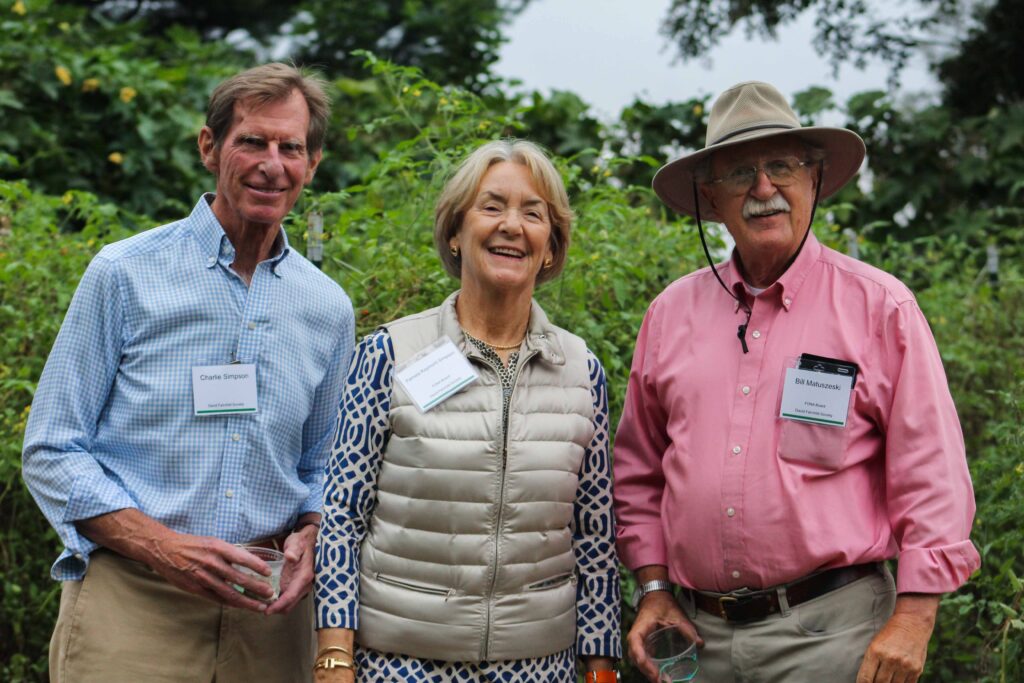 David Fairchild Society members at an evening event in the washington youth garden