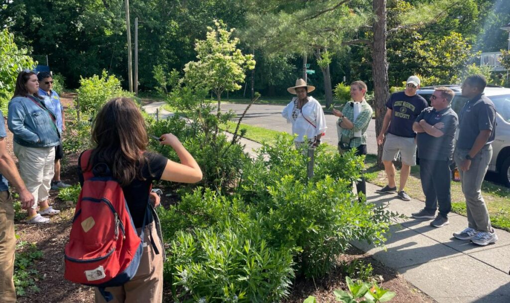 Educators at an outdoor learning gathering