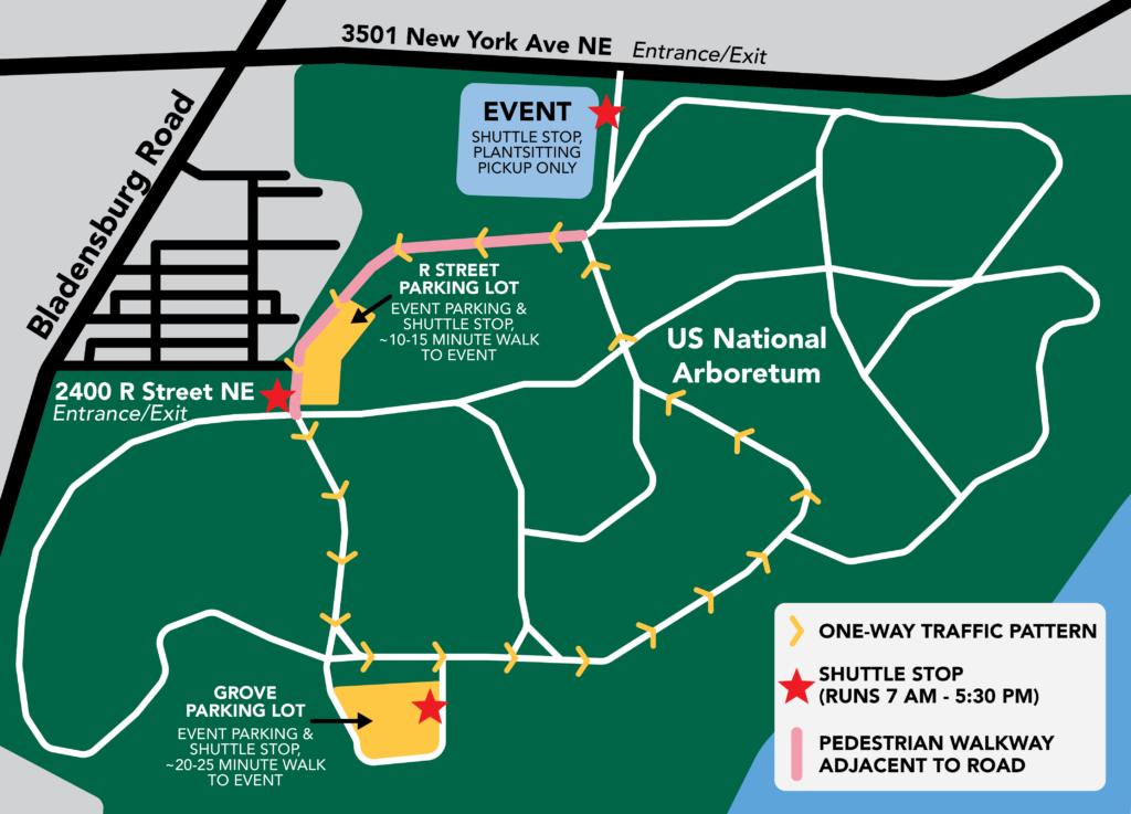 map of arboretum grounds for the 2025 garden fair