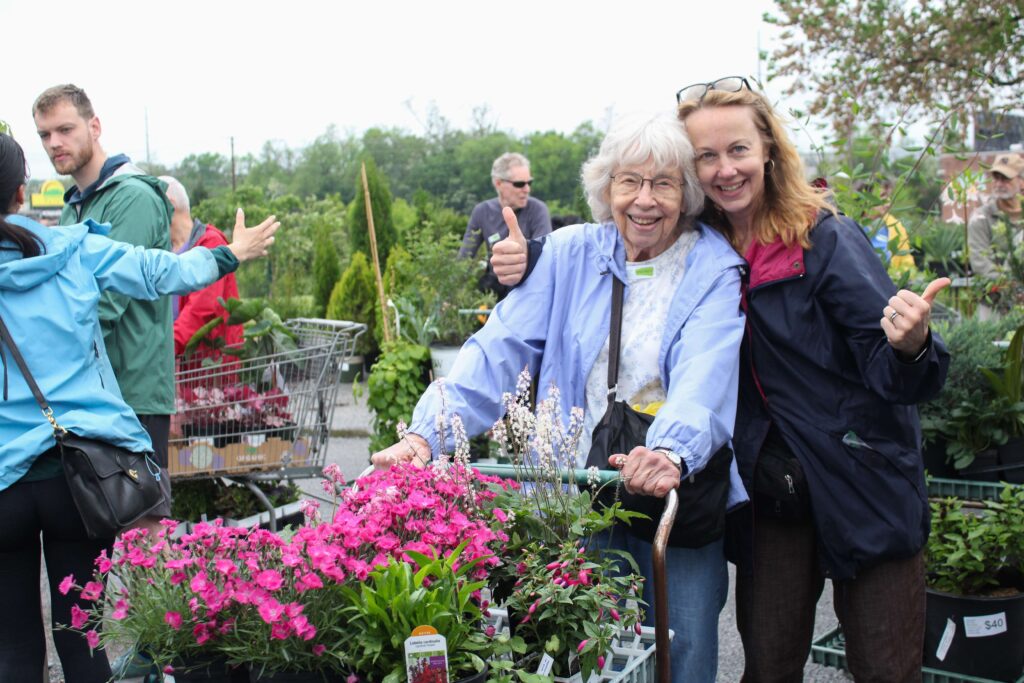FONA members buy plants at the 2025 garden fair and plant sale