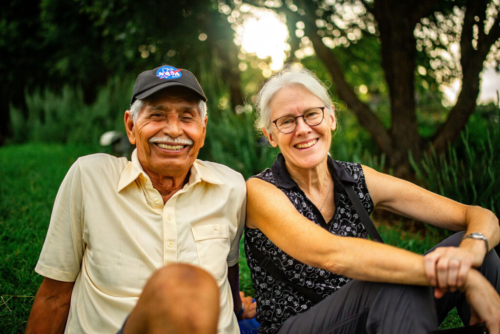 two music in the meadow concert attendees smile for the camera