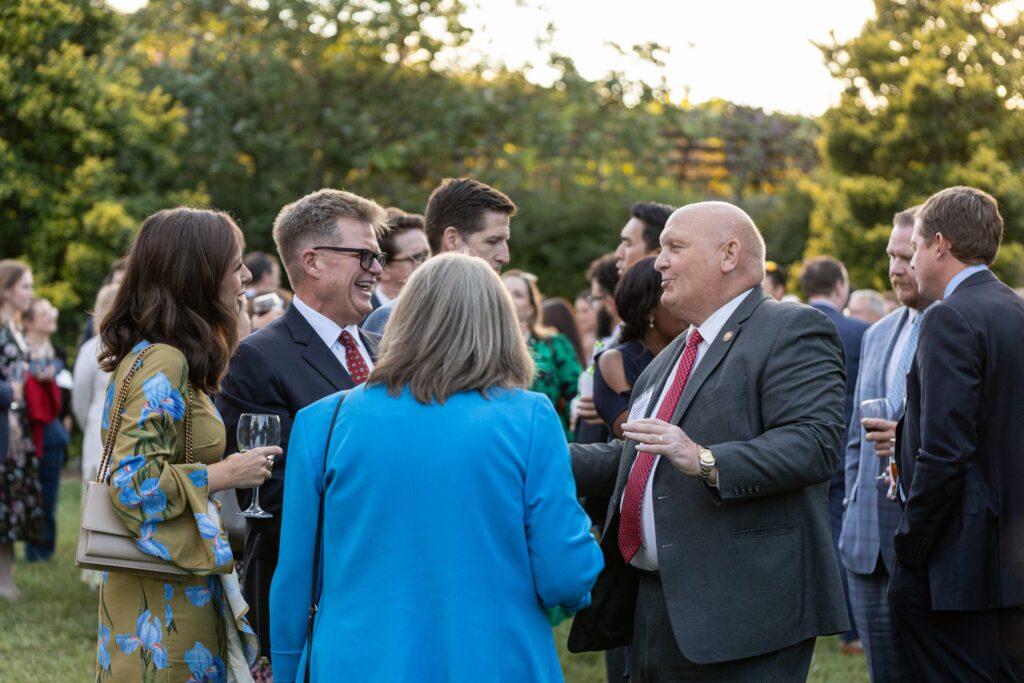 Representative Glenn Thompson (R-PA) speaking with Dinner Under the Stars guests