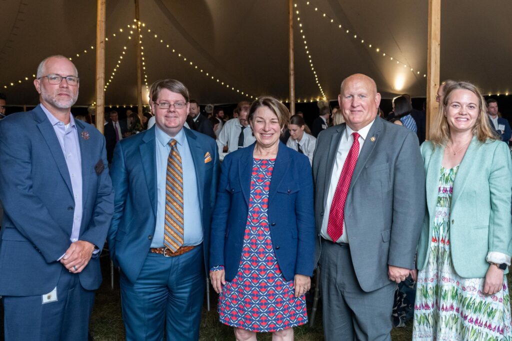 Dr. Richard T. Olsen, Deputy Secretary of Agriculture Stephen Alexander Vaden, Senator Amy Klobuchar (D-MN), Representative Glenn Thompson (R-PA), and Martha Van Dale at FONA's Dinner Under the Stars
